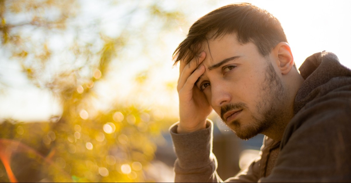 Man looking anxious