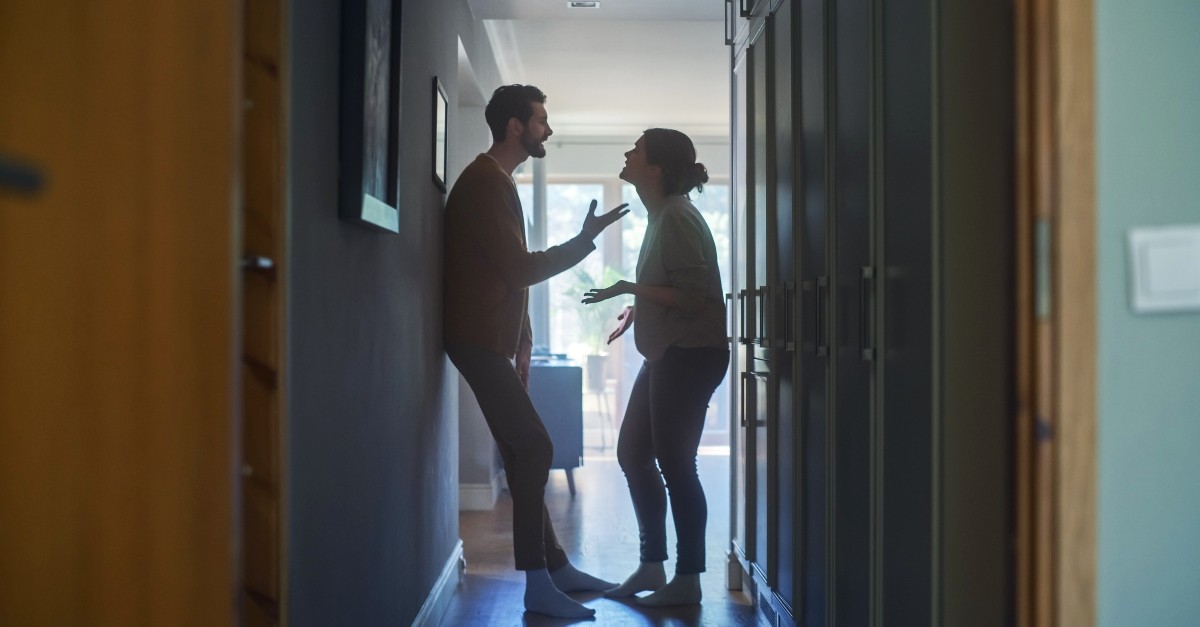 Husband and wife fighting